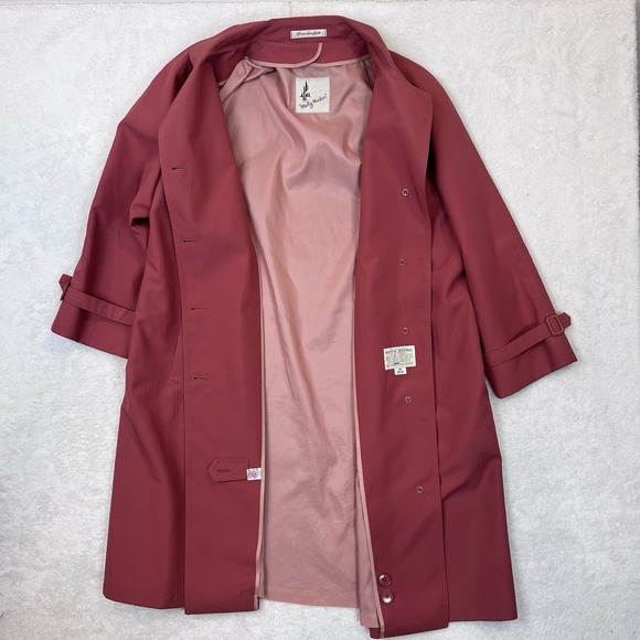 Misty Harbor Trench Rain Coat Women's Size 20 Petite Lined Union Made‎ Mauve - Picture 8 of 10